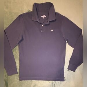 Vineyard Vines Edgartown Polo Navy Long Sleeve Boys Size: M